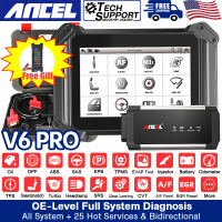 Ancel V6 PRO OBD2 Scanner Full System Scan 2023 การควบคุมสองทิศทางการทดสอบที่ใช้งานอยู่ ECU การเข้ารหัส EPB DPF น้ำมัน ABS IMMO TPMS Injector รีเซ็ต ODB2 ตรวจสอบเครื่องยนต์เบนซิน / ดีเซลเครื่องมือทดสอบวินิจฉัยสำหรับ GM ทั้งหมด