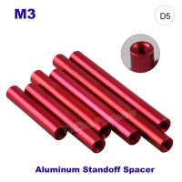 5 Buah M3 Merah Bulat Aluminium Standoff Spacer Stud Fastener Nuts Riveter Sekrup Berulir Masukkan DIY Model Mesin Berongga Pilar