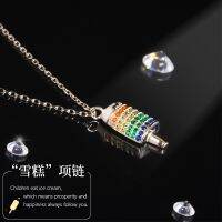 ♔S925สร้อยคอเงินบริสุทธิ์ออกแบบอาวุโสหญิงโจ๊กซอกกับเจาะไอศครีมไอศครีมกระดูกไหปลาร้าเสื้อกันหนาวโซ่จี้