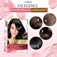 ?สินค้าขายดี? [1]LOREAL EXCELLENCE CREME ลอรีอัล ปารีส เอกซ์เซลเลนซ์ ครีม ครีมเปลี่ยนสีผม สีติดทนนาน พร้อมปกป้องและฟื้นบำรุงผม 260 กรัม