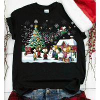 Christmas Shirt Peanuts Gang Charlie Brown Snoopy Singing Around Christmas Tree