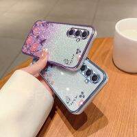 เคส A24 A34ชุบโลหะด้วยไฟฟ้าสำหรับ A14 SamsungA54 Samsung Galaxy เคสมือถือ5G A73 A54ดอกไม้ใหม่ A23 5G 2023สำหรับ GalaxyA34