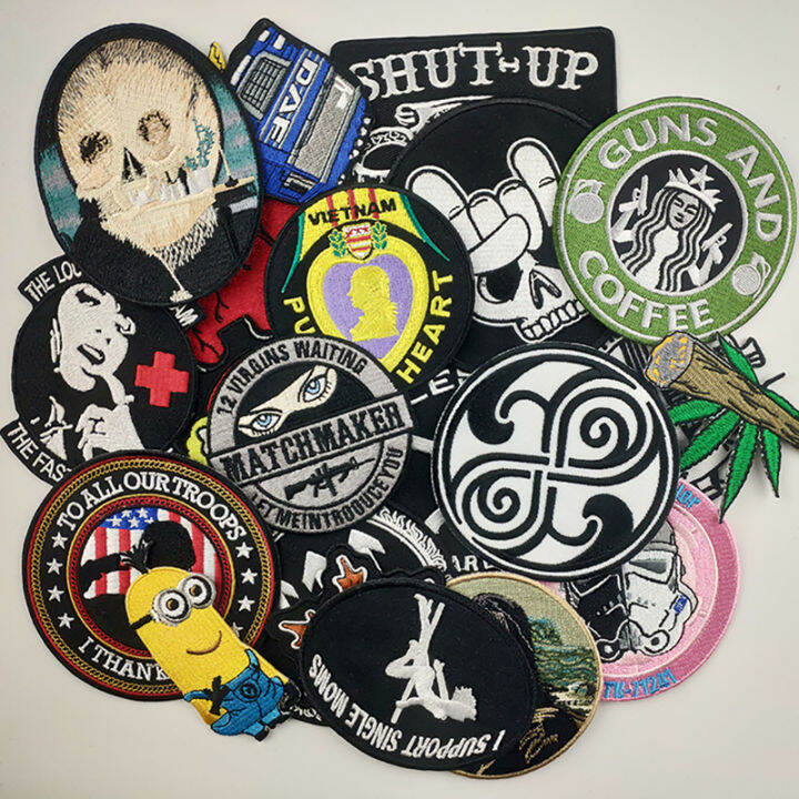 custom-embroidery-patches-personalized-design-iron-on-hook-and-loop-badge-woven-rubber-pvc-hats-bags-clothing-accessories-diy