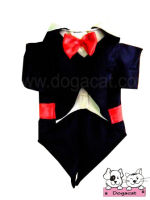 [พร้อมส่ง] Dogacat เสื้อสุนัข เสื้อหมา เสื้อแมว ทักซิโด้ สูทสีดำ Size1-10