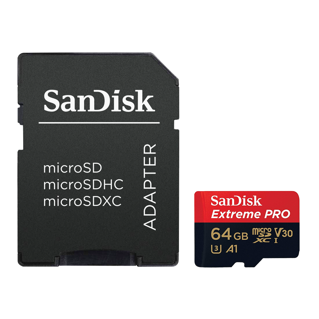 SanDisk 64GB Extreme Pro micro SD XC Memory Card 100MB/s V-Class 30 U3 4K UHD A1 