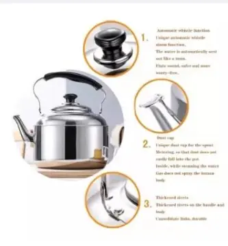 TOPONE 1.0L Electric Kettle Teapot 304 Stainless Steel