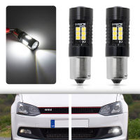 2Pcs White Canbus No Error P21W 1156 BA15S LED Light Bulb For 09-14 VW Polo Mk5 Gti Hatch 6R LED DRL Daytime Running Light