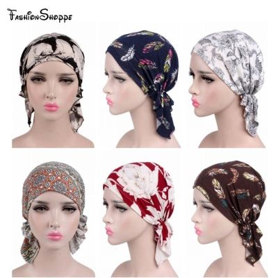 【YF】 2018 New Women Hot Style Printing Hair Accessories Turban Cap Chemotherapy Hat Multi-colors Bandana Headscarf Ladies Headband