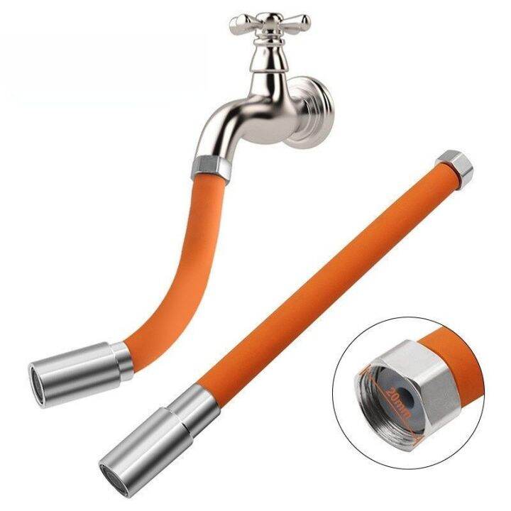 20cm Universal Faucet Extension Extender 360°Free Bending Flexible Hose