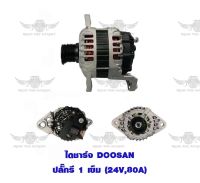 ไดชาร์จ ดูซาน Doosan ปลั๊กรี 1 เข็ม ( 24V, 80A )