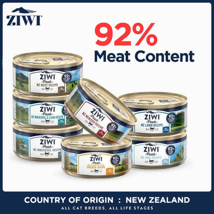 Ziwi Peak Original Canned Wet Cat Food All Natural High Protein Grain