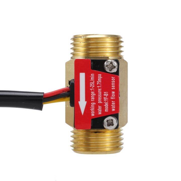 1-piece-of-yf-b1-turbine-water-flow-sensor-g1-2-inch-electromagnetic-brass-in-line-hall-switch-male-thread-1-25-l-min