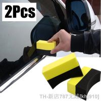 hot【DT】△◈  Car  Cleaning Sponge Tire Wax Polishing Tyre Brushes Tools Accessories 1/2Pcs