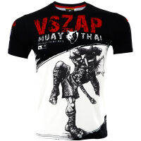 VSZAP Muay Thai Training Quick-drying Clothes Stretch Short-sleeved Fitness Sanda T-shirt MMA Sports Jogging Fighting Shirts