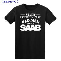 Saab Never Underestimate An Old Man Mens T Shirt 100% Cotton Gildan Mens T-Shirt Birthday Gift