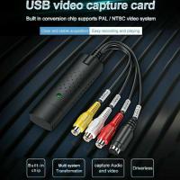 USB สาย RCA 2.0แปลงเสียงวิดีโออะแดปเตอร์การ์ดบันทึก USB สตรีมมิ่ง2.0วิดีโอเกมส์การ์ดบันทึกสาย RCA Mini RCA Live 720P Z2L0