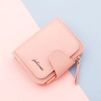 【CW】Women Wallet Blackbluepink Short Female Purse Fashion Credit Card Holder Wallet Case PU Leather Coin Purse 2022 Money Card Bag