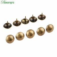 ┅☜ bowarepro Bronze Upholstery Nail Jewelry Gift Wine Case Box Sofa Decorative Tack Stud Pushpin Doornail Hardware Tool 9mm 100pcs