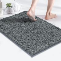 Yinzam Luxury Chenille Bathroom Rug Mat, Extra Soft &amp; Absorbent Microfiber Plush Rugs for Bathroom Accessories Tub Shower Mats