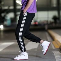 High quality casual pants sports pants loose sports comfortable embroidery pocket zipper printing