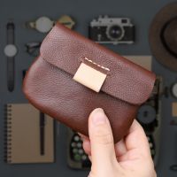 ◈♣◕ Genuine Leather Coin Pocket Casual Cowhide Card Holder Coin Purse Portable Storage Card Wallet Money Bag Small Mini Wallets