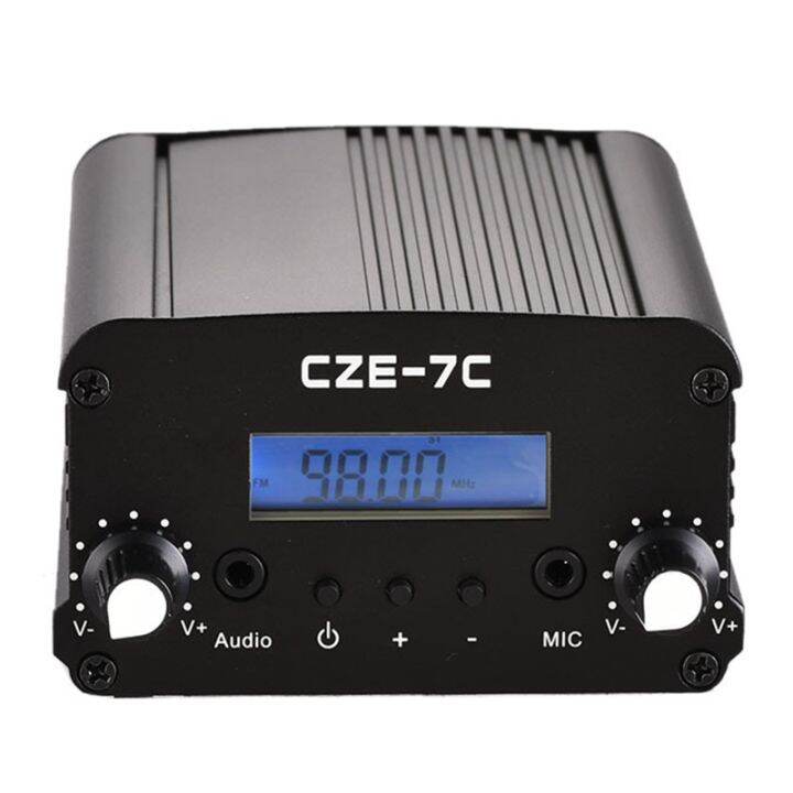 cze-7c-7w-long-range-fm-transmitter-for-drive-in-church-school-amp-supermarket-events-light-shows-conference-stereo