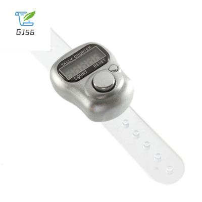 GJ56 เครื่องคิดเลข 5 หลัก มินิ มือถือ การแสดงตัวเลข Clicker แหวนนิ้ว เคาน์เตอร์มิเตอร์ หน้าจอ LCD เคาน์เตอร์นับ