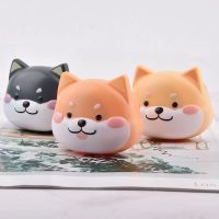 1 Shiba Inu Husky กล่องเก็บคอนแทคเลนส์น่ารัก กล่องใส่เลนส์ + ปากคีบ