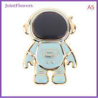 JointFlowers ที่ยึดโทรศัพท์มือถือแหวนใส่นิ้วทั่วไปตั้งโต๊ะก้านรองรับโทรศัพท์มือถือนักบินอวกาศแบบบางพิเศษพับได้