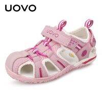 UOVO New Arrival 2022 Summer Beach Shoes Kids Closed Toe Toddler Sandals Children Fashion Designer For Girls  24-38