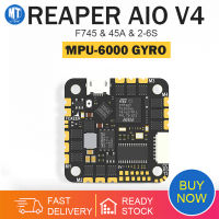 Foxeer Reaper F745 AIO V4 MPU6000 45A BLS 2-6S Dshot ESC F7 ควบคุมการบินสำหรับ CADDX HD VTX 25.5x25.5mm รถแข่ง