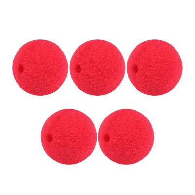 5 X Red Foam Clown Nose Costume Party Fancy Dress Cosplay