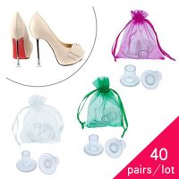 40 Pairs / Lot Heel Stopper High Heeler Antislip Silicone Heel Protectors Stiletto Dancing Covers For Bridal Wedding Party Favor Shoes Accessories