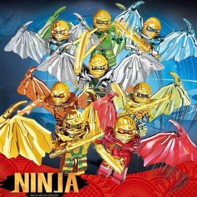 New Phantom Ninja Gold Wings Figures Lego Assembled Building Blocks Dolls Childrens Toys 6 14 Years Old 【AUG】