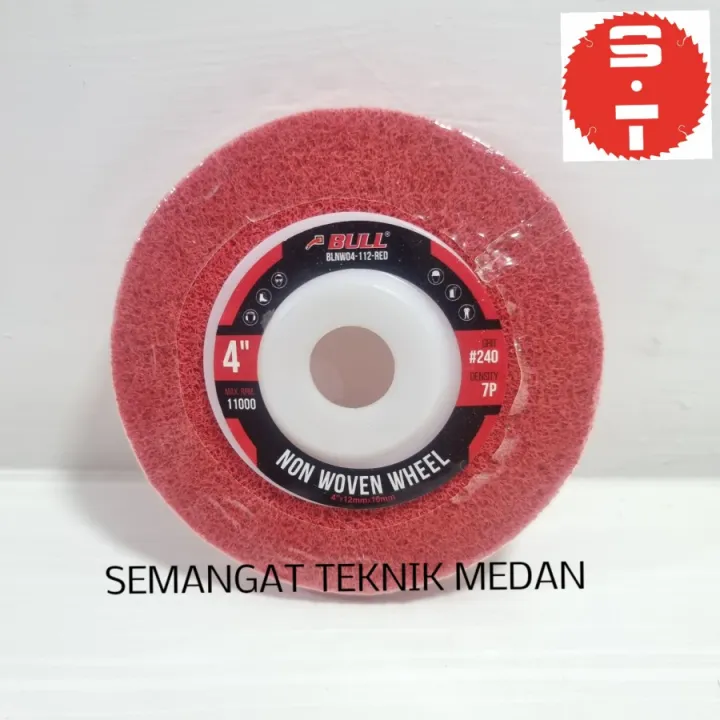 MATA GERINDA POLISH POLES NON WOVEN WHEEL 4 BESI BULL GRIT 240 RED Lazada Indonesia