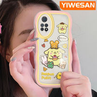 YIWESAN เคสสำหรับ Xiaomi Redmi โน๊ต11 Pro 5G Note 11e Pro Pom Pom Purin น่ารักสร้างสรรค์สีสันสดใสเคสโทรศัพท์แบบใสป้องกันเลนส์กล้องเคสซิลิโคนกันกระแทกเคสนิ่มโปร่งใส