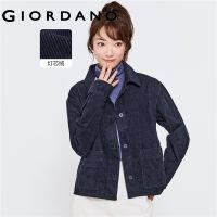 Giordanoผู้หญิง เสื้อแจ็คเก็ตคอปกผ้าลูกฟูกขนาดใหญ่ Free Shipping 05372087