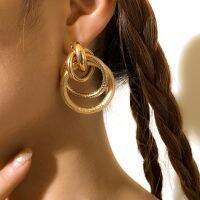 【YF】♝❧✵  Bohemia Earrings Woman Metallic Chain 2022 New Jewelry Fashion Irregular Earring Hoop