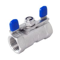 Butterfly Handle 1/4 - 1 BSP Female Thread 304 Stainless Steel Ball Valves SS304 Threaded 1Pc Type 2 Ways Valve