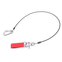 H5Freediving Lanyard Leash with Scuba Diver Wristband Strap Freediving Safety Rope for Freediving Scuba Dive