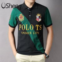 VSheng S To 6XL ขนาดใหญ่ Polo T เสื้อผู้ชายฤดูร้อนเย็บสีขนาดพิเศษเสื้อแขนสั้นสูงสุด135กก.