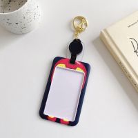 เคสใส่บัตรลายการ์ตูน QGT6G0สำหรับผู้หญิงผู้ชายเคสการ์ดเก็บข้อมูลรถบัสลายซองใส่บัตรบัตรเครดิตควบคุมด้วยบัตรเข้า