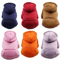 【CW】 Dogs Hoodies pet cat pocket sweatshirt warm Coat Jackets Sweatshirt Costume Cotton Outfits