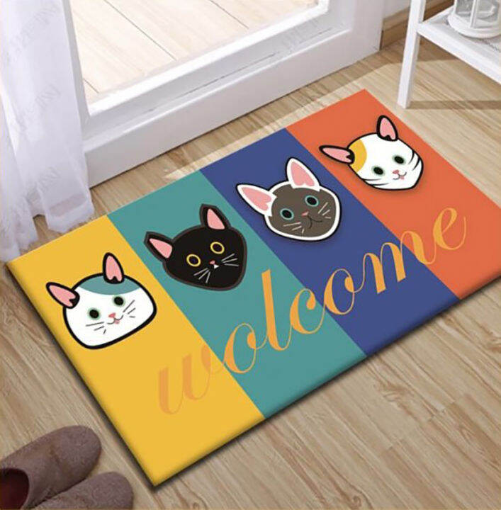 toilet-absorbent-foot-pad-househod-entrance-cartoon-cute-pet-non-sp-mat-doormat-crysta-vevet-foor-mat