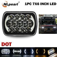 NLpearl 210W 5X7นิ้ว7X6นิ้วไฟหน้า LED โปรเจคเตอร์ DRL พร้อม H4สำหรับ Chevrolet จี๊ปเชอโรกีเอ็กซ์เจที่ดึงประตูรถยนต์ &amp; 88-95รถกระบะ1Pcs 9 คะแนน