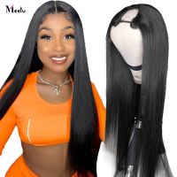 【YD】 Meetu U Part Wig Human Hair Wigs Straight Glueless Shaped Half Clip In Extensitions