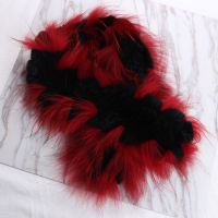 ZDFURS* women natural fur scarf 2018 winter girls rex rabbit fur and sliver red fox fur scarves rings