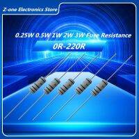 【LZ】 0.25W 0.5W 1W 2W 3W  Wire Fuse Wirewound Resistor Fuse Resistance  0.1 0.15 0.22 0.3 0.47 0.5 1 1.5 2.2 3.3 4.7 5.1 10 20 47 10R