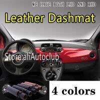 สำหรับ Fiat 500 500C 2008-2022 Pu หนัง Dashmat แผ่นคลุมแผงหน้าปัดรถยนต์พรมกันลื่นพรมแต่งรถอุปกรณ์ตกแต่งรถยนต์ม่านบังแดด