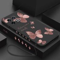 For Oneplus 10 Pro Case Butterfly Cover For Oneplus 10 9 Pro 9RT 9R 10T ACE 5G 8 7 7T Pro Liquid Silicone Soft Case 1+ 10Pro 9RT